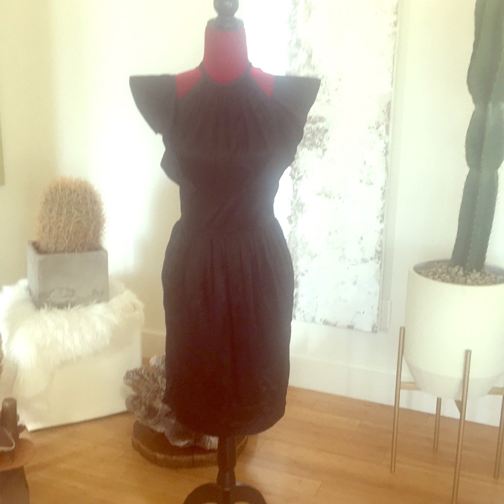 Cynthia Rowley black silk dress size 2